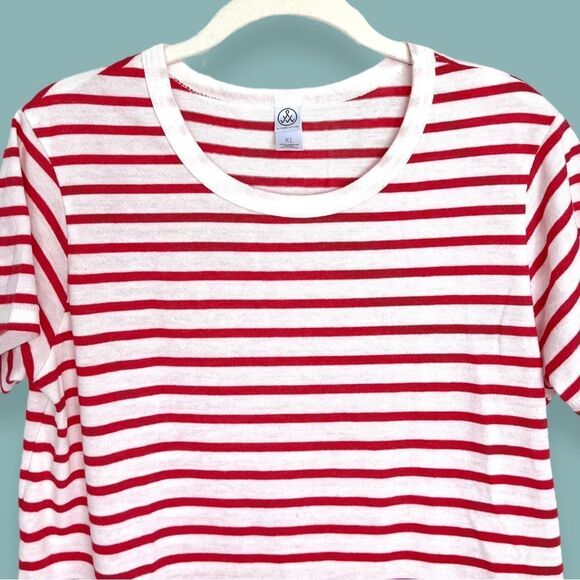 ALTERNATIVE round neck stripe T Size XL - Picture 5 of 6